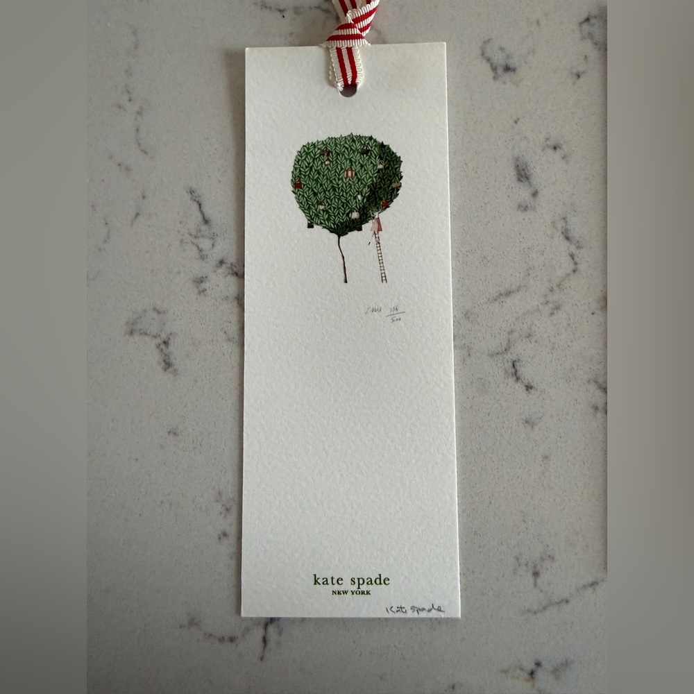 kate spade Autographed Bookmark